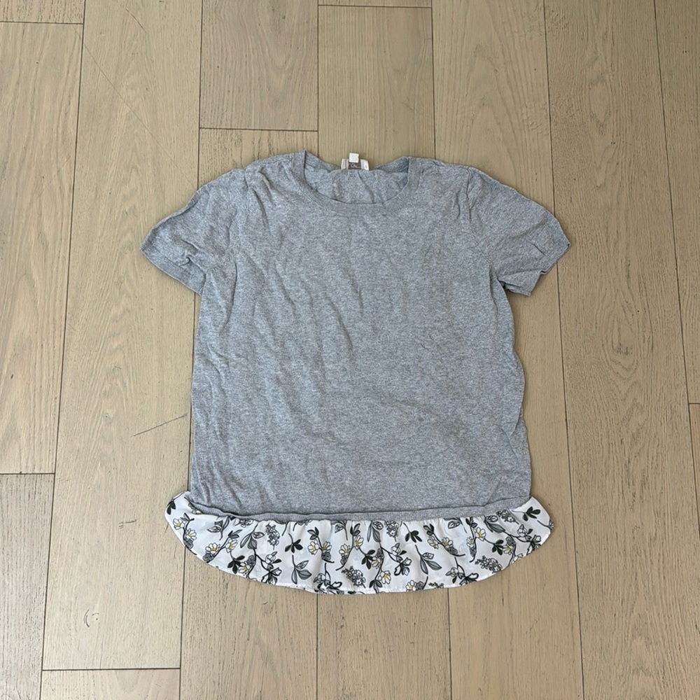 Loft outlet grey short sleeve sweater
